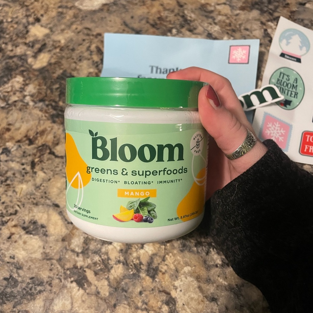Bloom green’s drink powder NOT OPENED